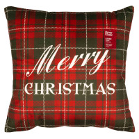 Подушка Ardesto Happy Holidays 45х45см, 100% полиэстер, клетка зелено-красная (ART1032HGR)