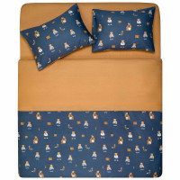 Набор постельного белья 2,0сп Ardesto Gloria, пододеяльник 200х220см, 100% хлопок, сатин, медведи синий (ART2022TB)