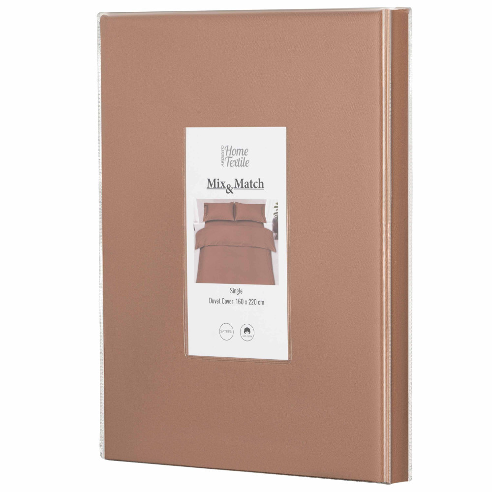 Пододеяльник Ardesto Mix&Match, 160х220см, 100% хлопок, сатин, шоколад (ART1622DVH)