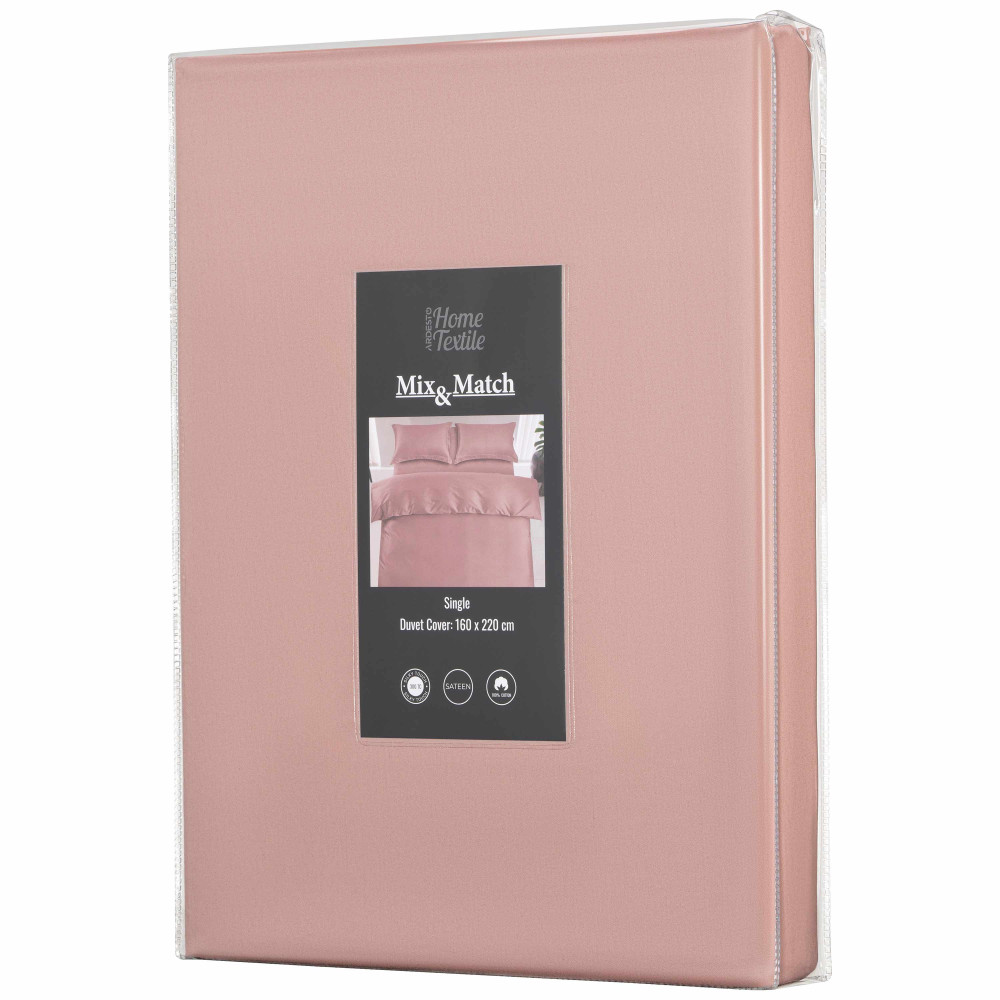 Пододеяльник Ardesto Mix&Match Premium, 160х220см, 100% хлопок, сатин, розовый (ART1622DVU)