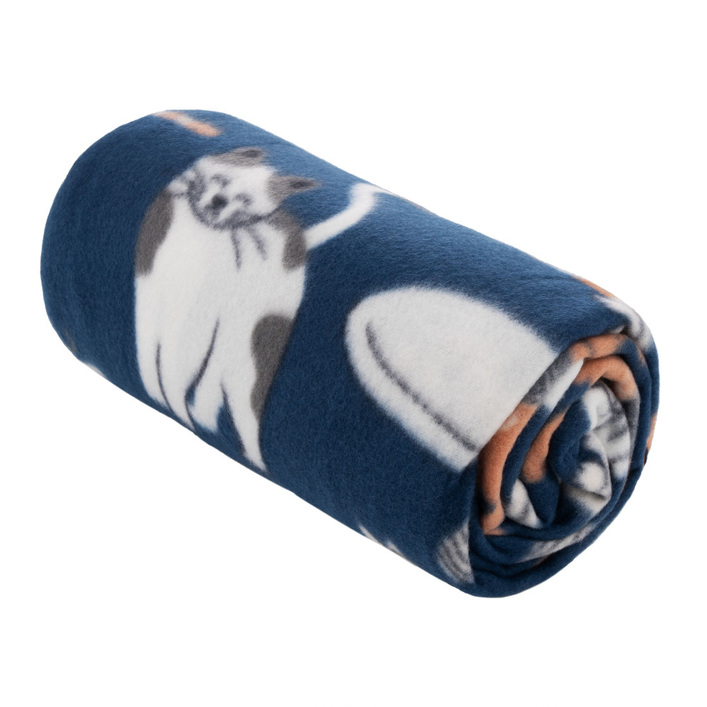 Плед Ardesto Fleece 130x160см, котики, синий (ART0725PB)