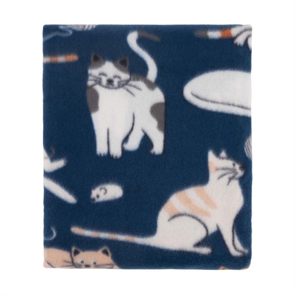 Плед Ardesto Fleece 130x160см, котики, синий (ART0725PB)