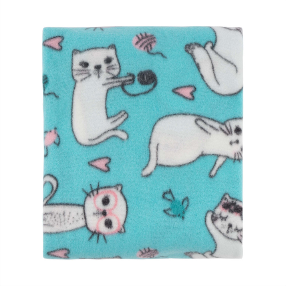 Плед Ardesto Fleece 130x160см, котики, голубой (ART0726PB)
