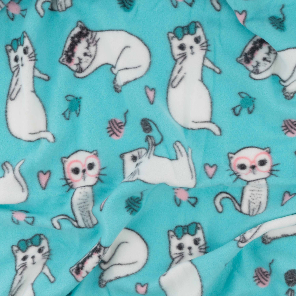 Плед Ardesto Fleece 130x160см, котики, голубой (ART0726PB)