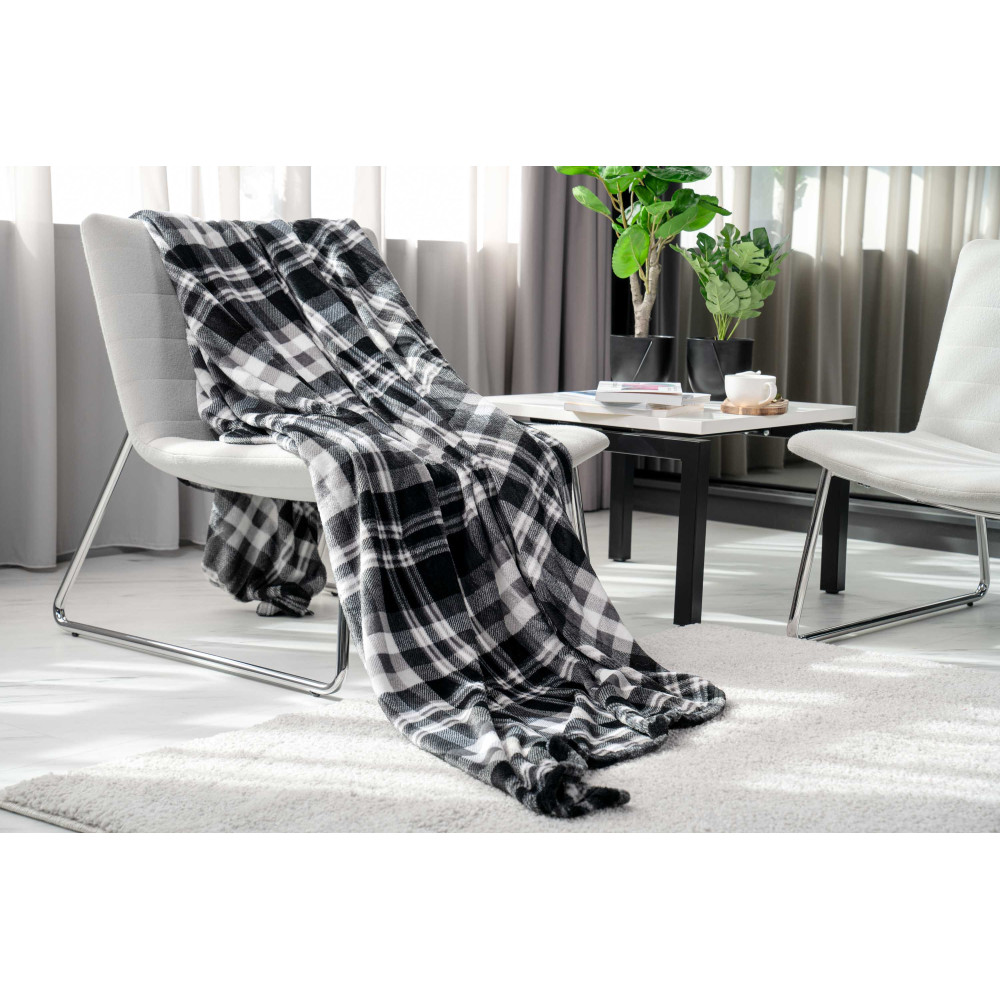 Плед Ardesto Flannel 200х220см серая клетка (ART0102PB)