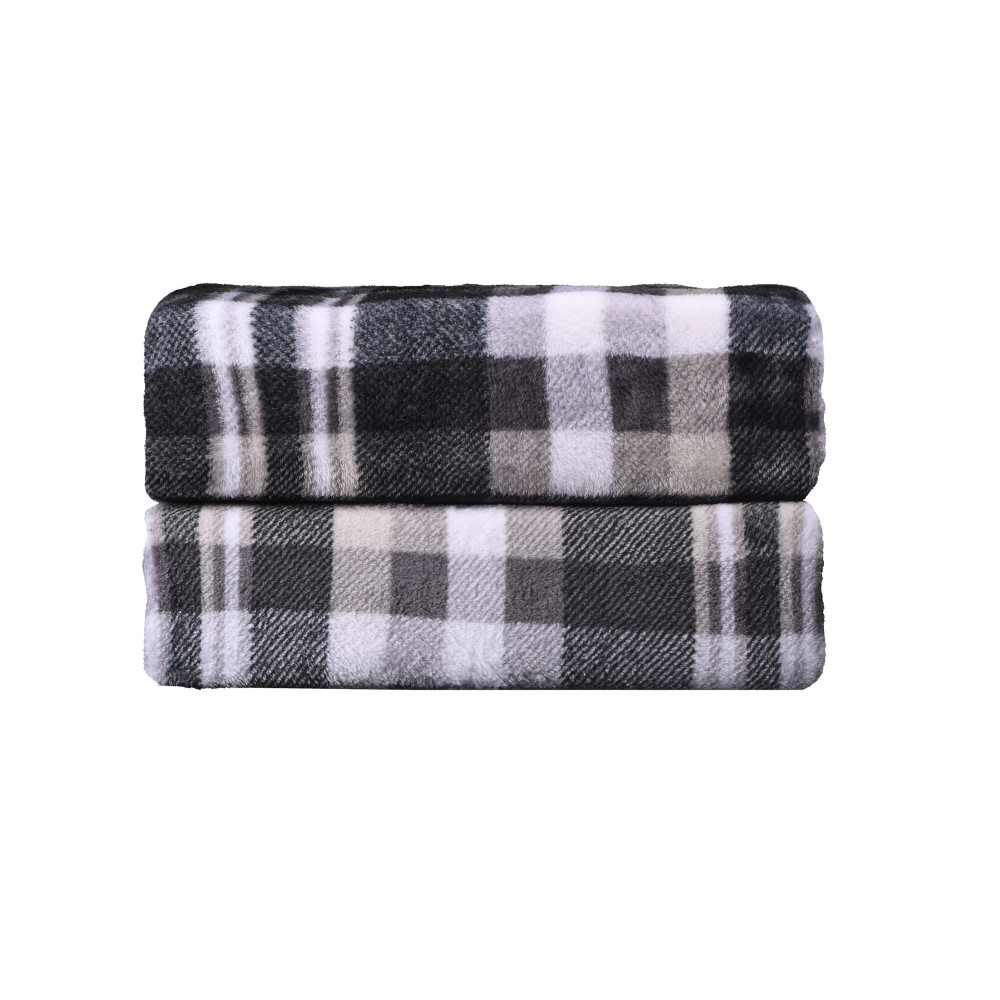 Плед Ardesto Flannel 200х220см серая клетка (ART0102PB)
