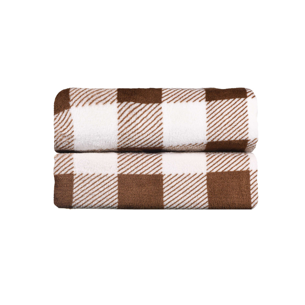 Плед Ardesto Flannel 160х200см клетка бежевый (ART0103PB)
