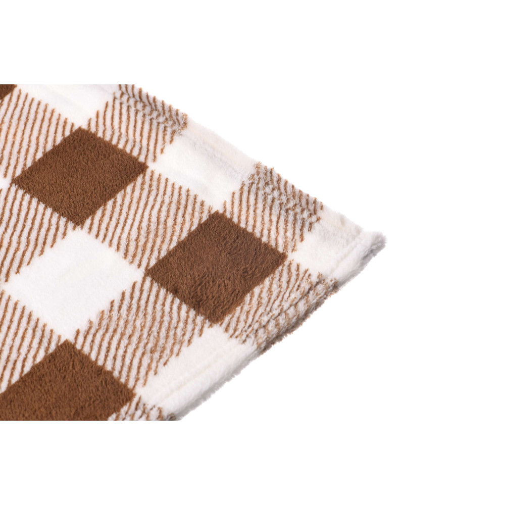 Плед Ardesto Flannel 160х200см клетка бежевый (ART0103PB)