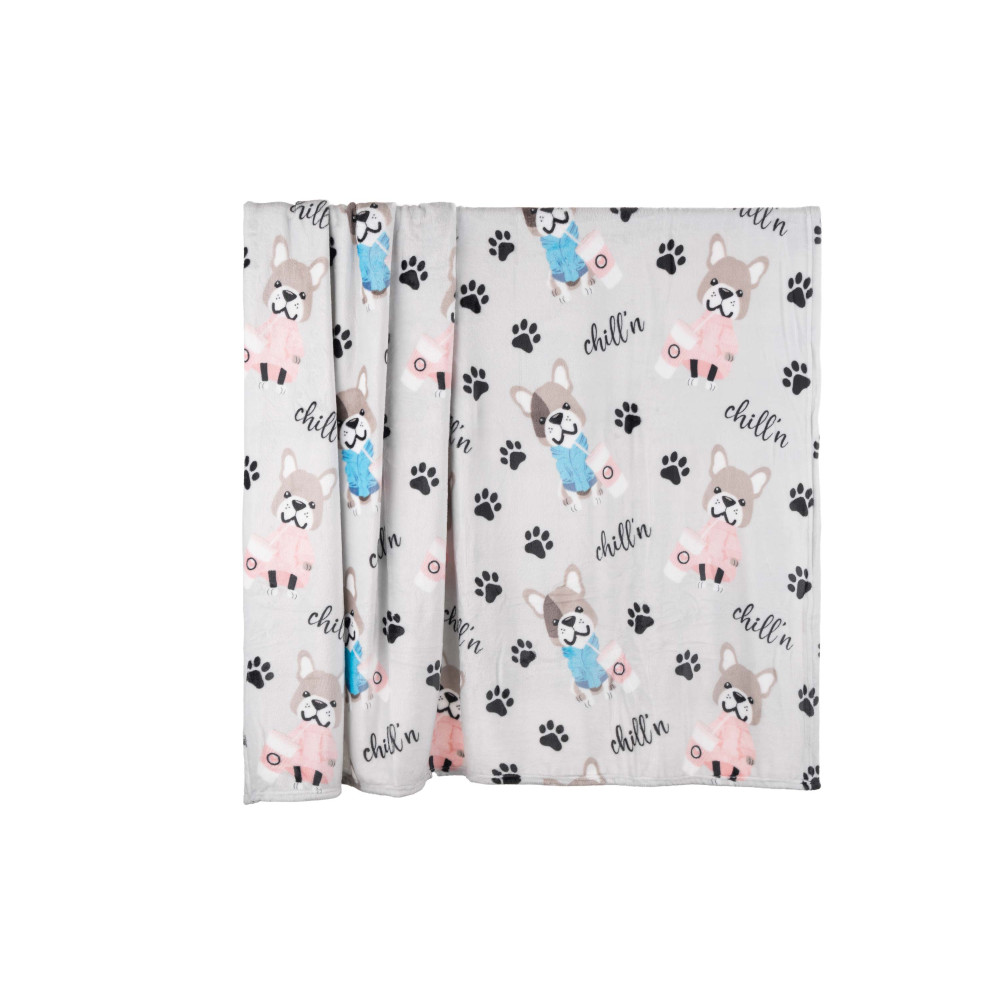 Плед Ardesto Flannel, 160х200 см, бульдоги (ART0112PB)