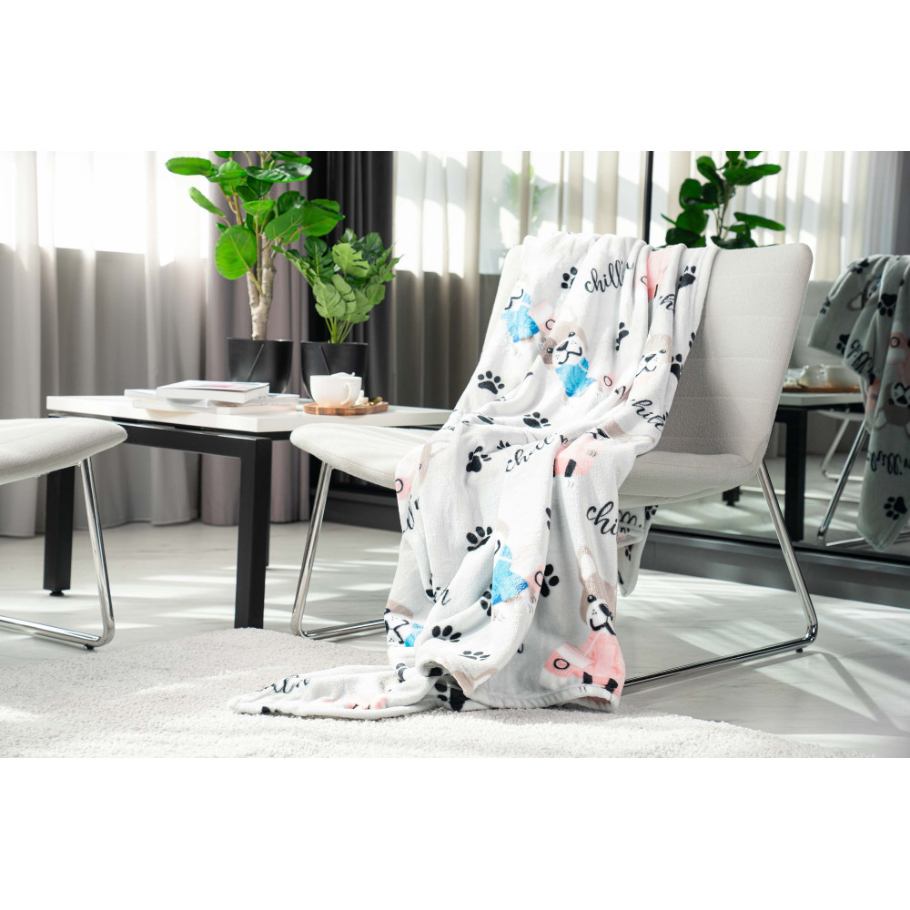 Плед Ardesto Flannel, 160х200 см, бульдоги (ART0112PB)