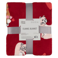 Плед Ardesto Flannel 160х200см котики з сердечками (ART0124PB)