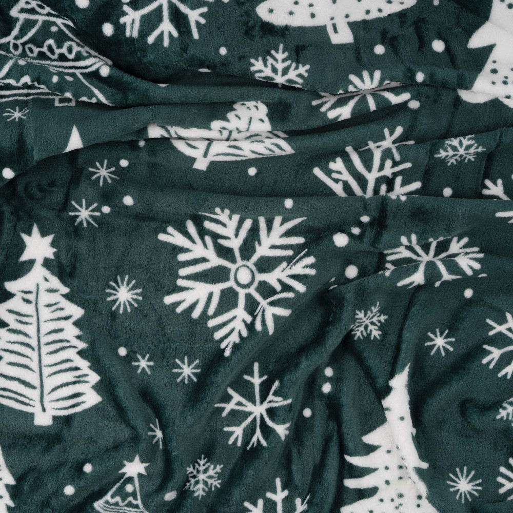 Плед Ardesto Christmas Flannel 160х200см, 100% полиэстер, елки (ART0128PB)