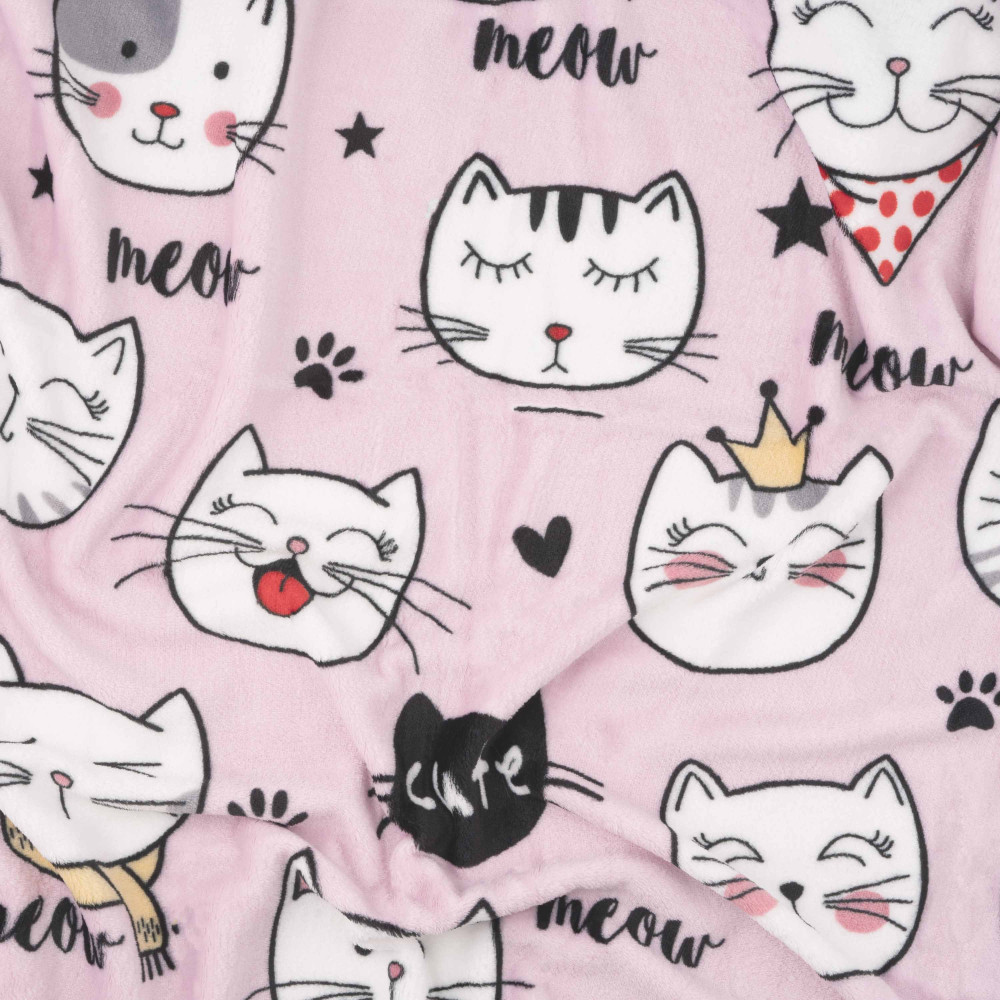 Плед Ardesto Flannel 160х200см, 100% полиэстер, котики (ART0132PB)