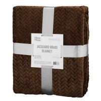 Плед Ardesto Jacquard Braid 200х220см, коричневый (ART0206JB)