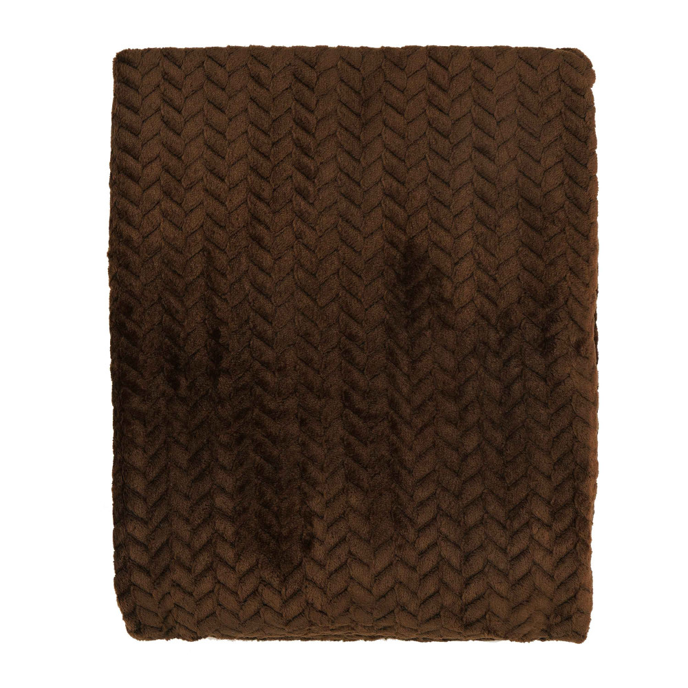Плед Ardesto Jacquard Braid 200х220см, коричневий (ART0206JB)