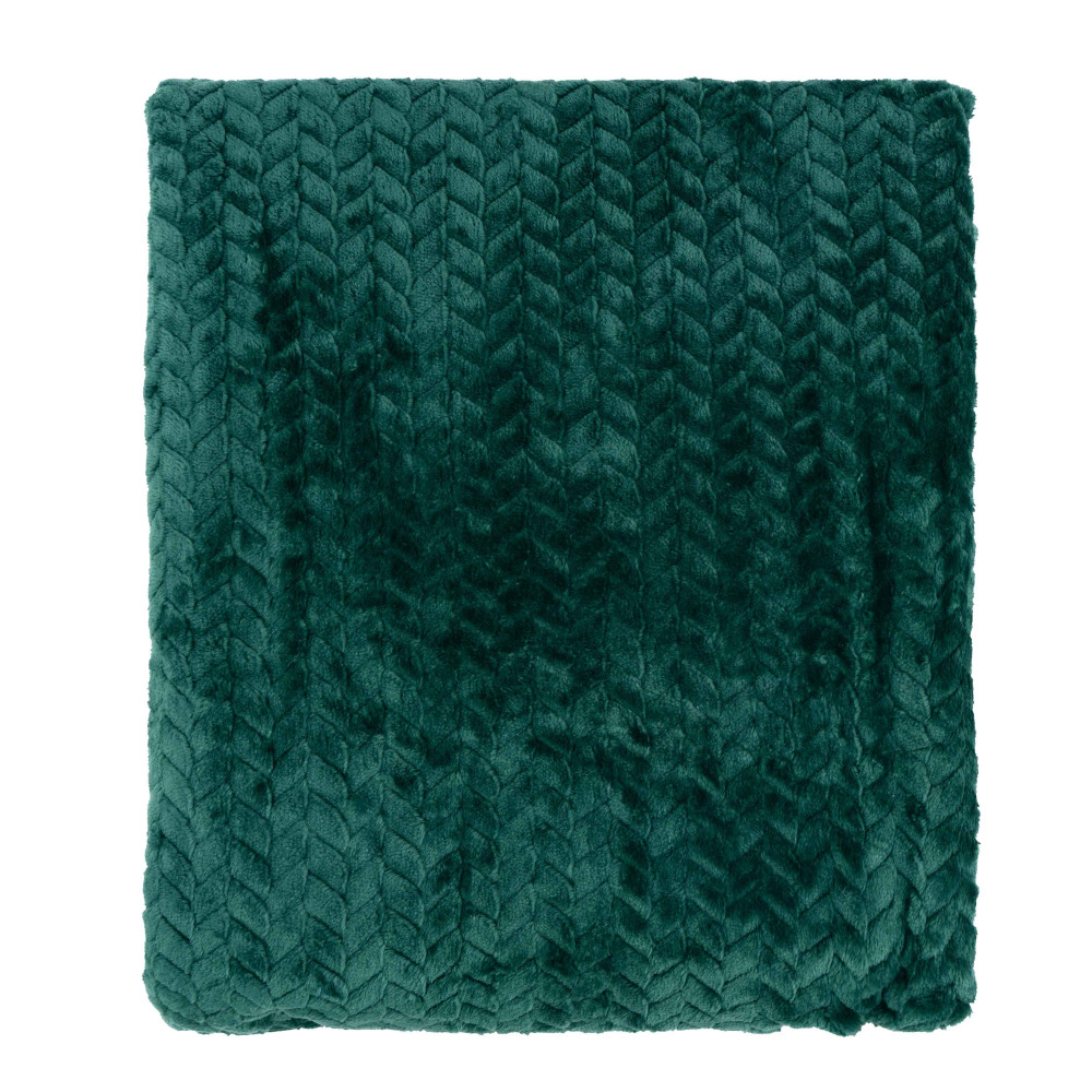 Плед Ardesto Jacquard Braid 160х200см, изумрудный (ART0207JB)