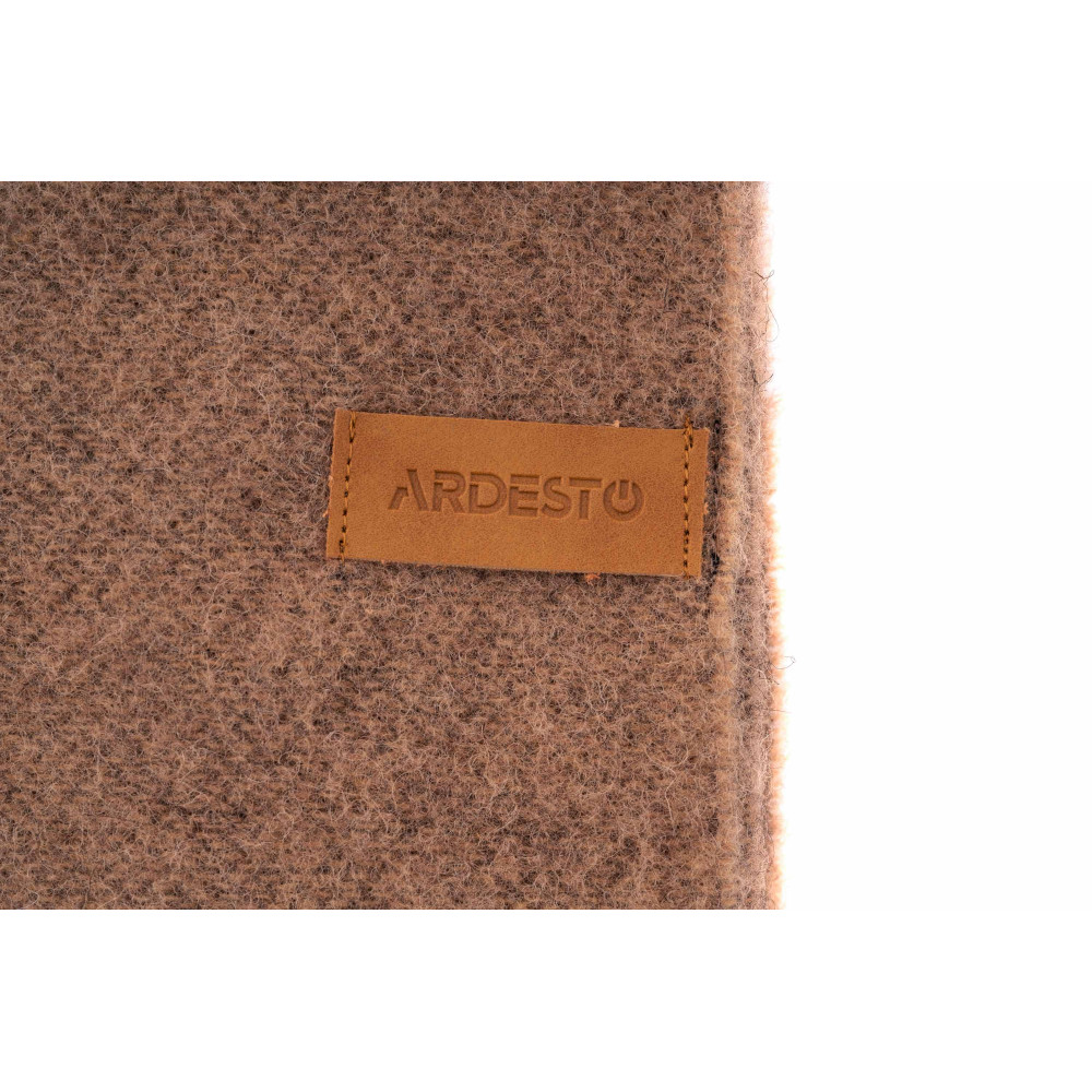 Плед Ardesto Leonardo Doubleface 140x200см 100% шерсть, коричнево-бежевый (ART0401LD)