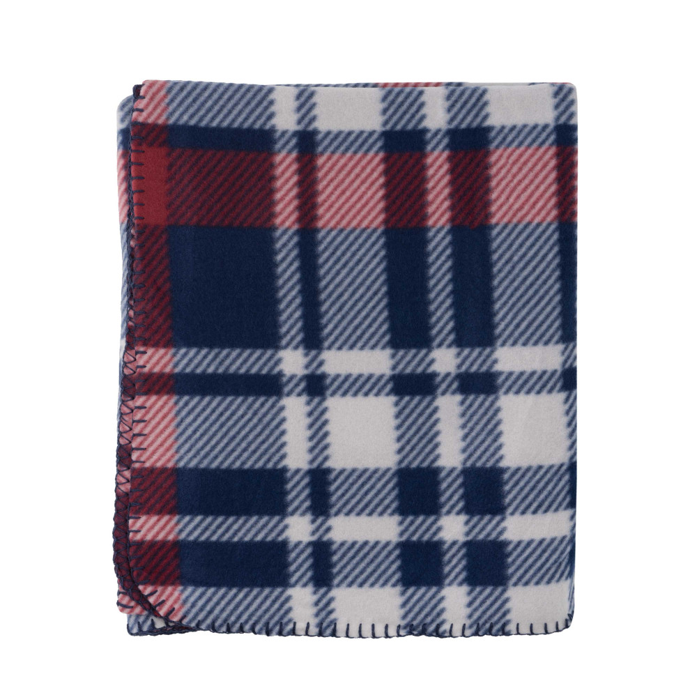 Плед Ardesto Fleece 130x160см, клеточка, сине-бордовый (ART0719PB)