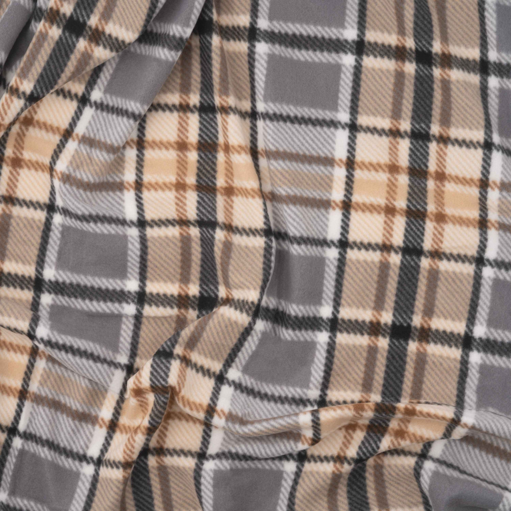 Плед Ardesto Fleece 130x160см, клеточка, серый (ART0721PB)