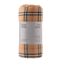 Плед Ardesto Fleece 130x160см, клітинка, бежевий (ART0722PB)