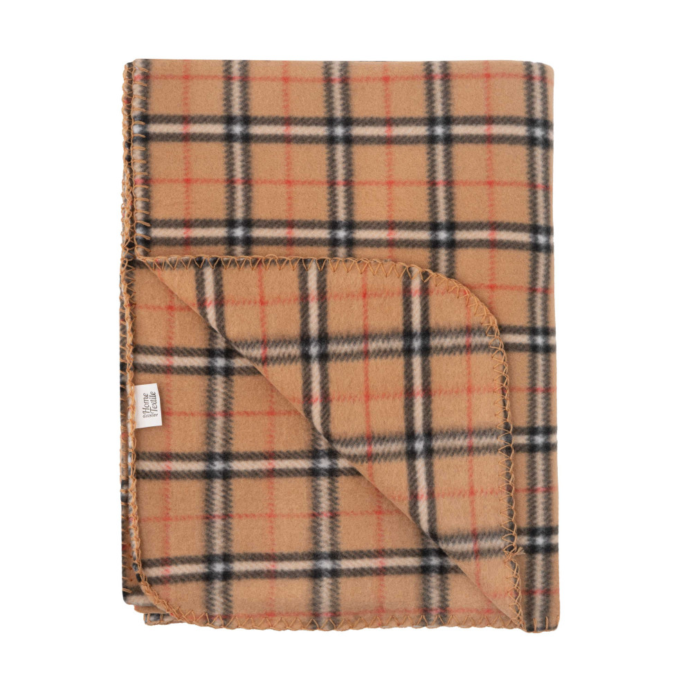 Плед Ardesto Fleece 130x160см, клітинка, бежевий (ART0722PB)