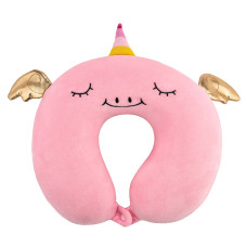 Подушка для шиї ARDESTO Travel Unicorn, 30х30см, рожевий (ART3032NEP)