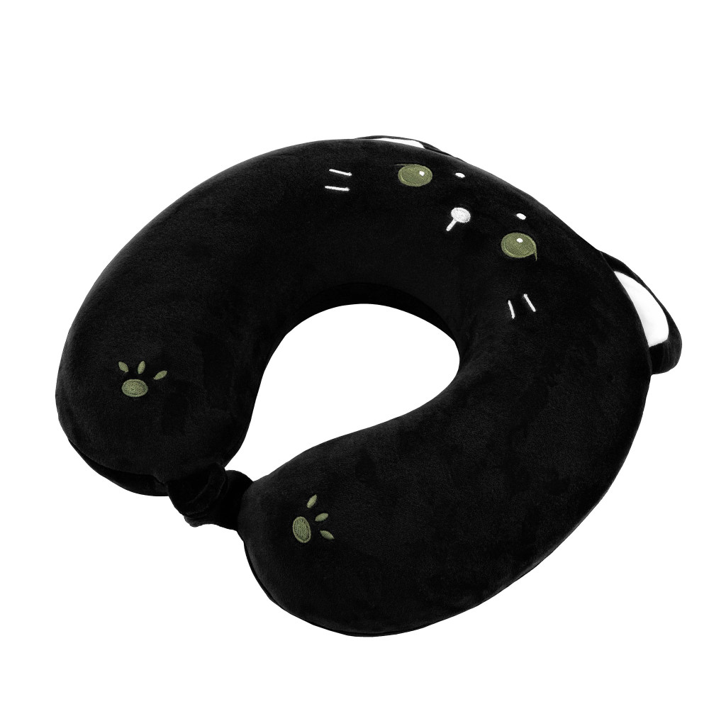 Подушка для шиї ARDESTO Travel Black Cat, 30х30см, чорний (ART3033NEP)