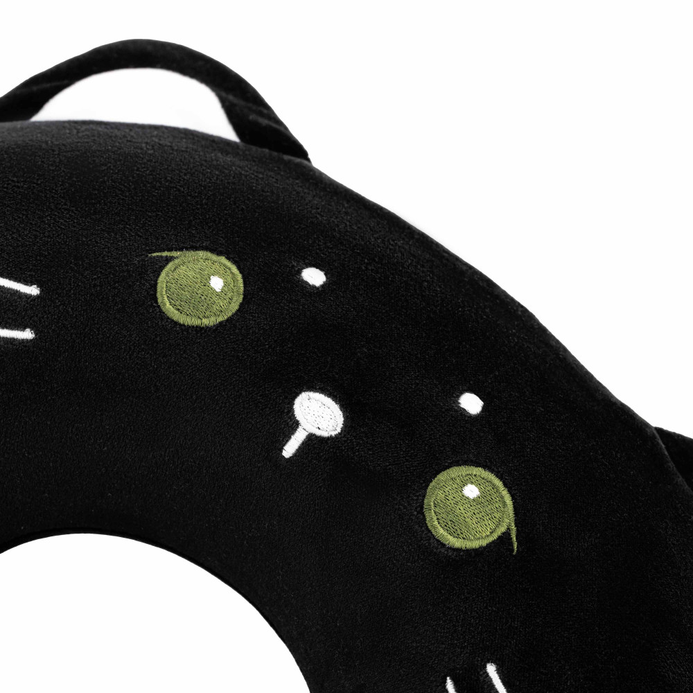 Подушка для шиї ARDESTO Travel Black Cat, 30х30см, чорний (ART3033NEP)