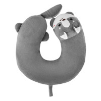 Подушка для шиї ARDESTO Travel Grey Cat, 30х30см, сірий (ART3034NEP)