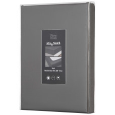 Простыня на резинке Ardesto Mix&Match Premium, 160х200+30см, 100% хлопок, сатин, серый (ART1620FSY)