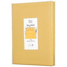 Простыня на резинке Ardesto Mix&Match, 160х200+30см, 100% хлопок, сатин, желтый (ART1620FSS)