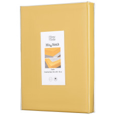 Простыня на резинке Ardesto Mix&Match, 180x200+30см, 100% хлопок, сатин, желтый (ART1820FSS)