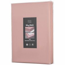 Простыня на резинке Ardesto Mix&Match Premium, 180x200+30см, 100% хлопок, сатин, розовый светлый (ART1820FSU)