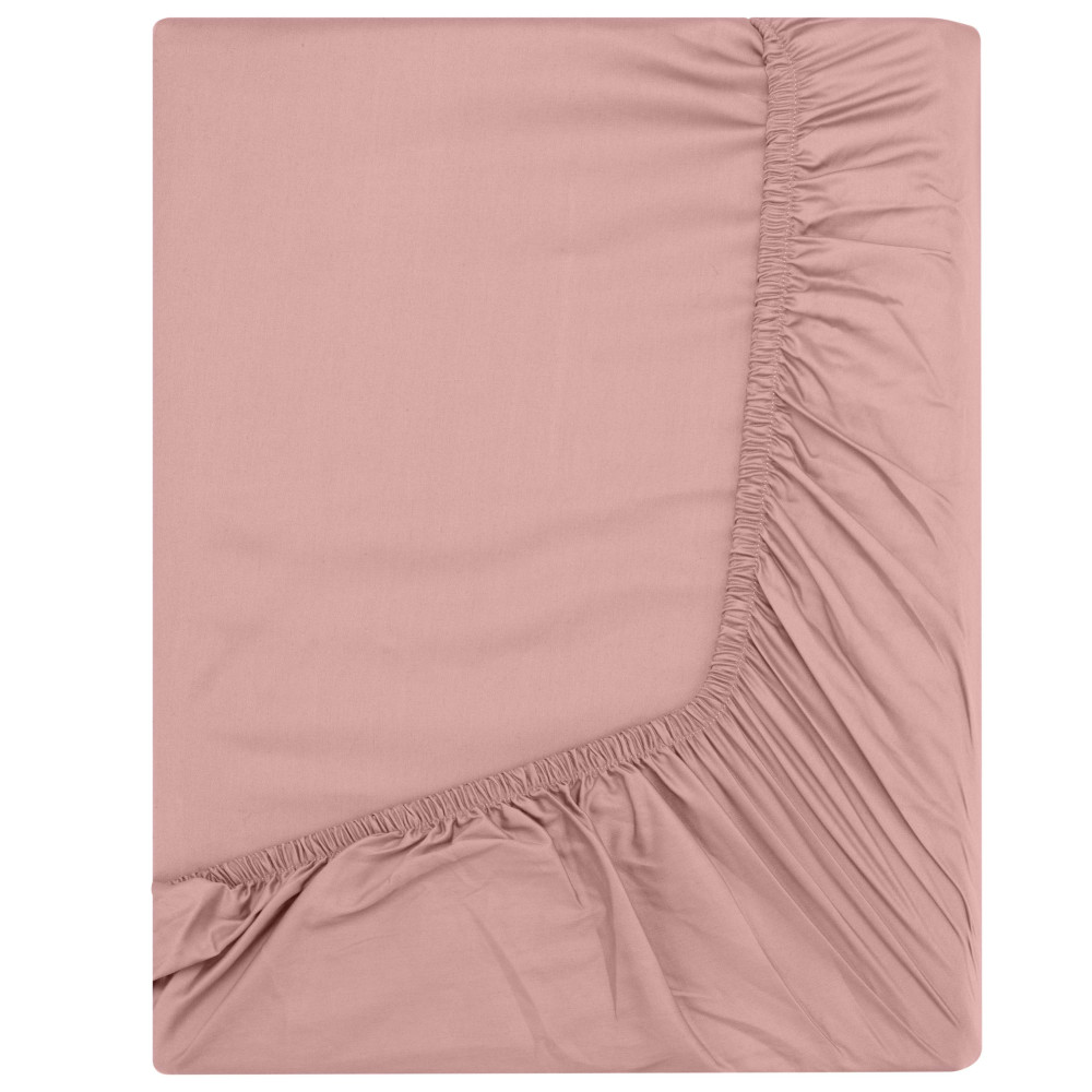 Простирадло на резинці Ardesto Mix&Match Premium, 180x200+30см, 100% бавовна, сатин, рожевий світлий (ART1820FSU)