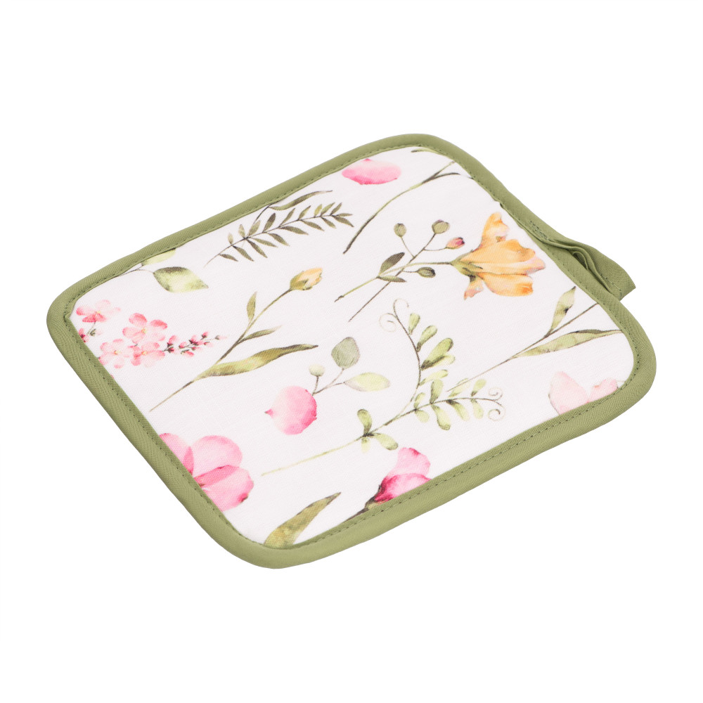 Прихватка Ardesto Spring flowers 18х20см, 100% поліестер, білий (ART04FL)