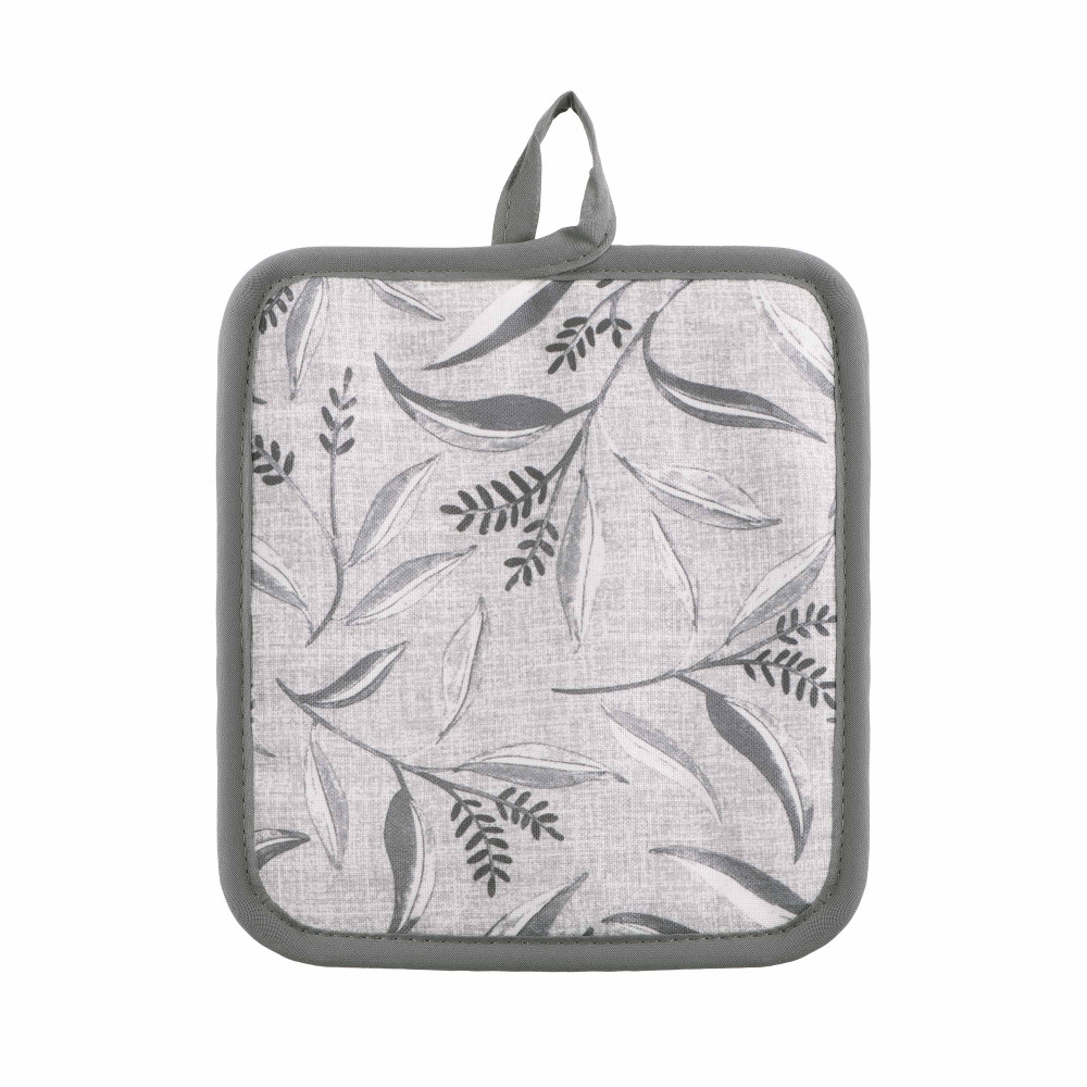 Прихватка Ardesto Grey leaves 18х20см, 100% полиэстер, серый (ART04GL)