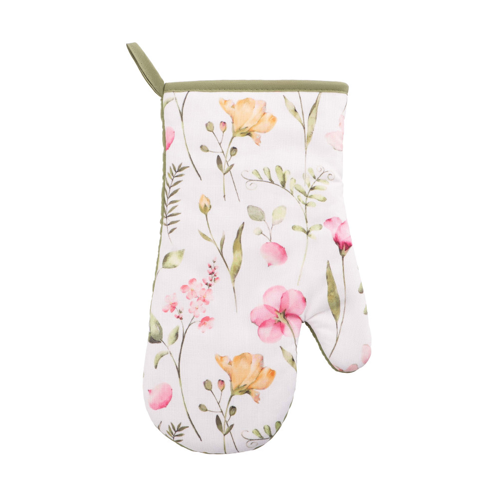 Набор прихваток для кухни Ardesto Spring flowers 18х20см, 18х30см, 100% полиэстер (верх), 100% хлопок (низ), белый (ART14FL)
