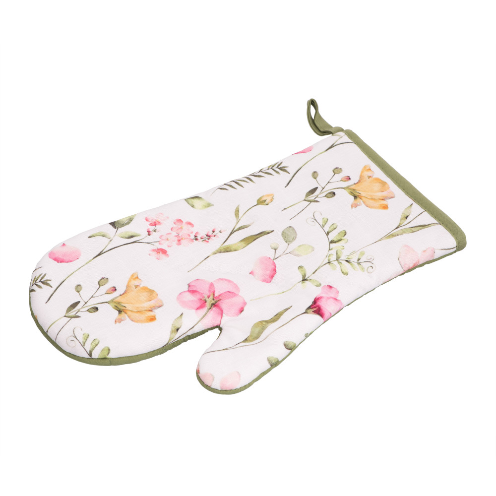 Набор прихваток для кухни Ardesto Spring flowers 18х20см, 18х30см, 100% полиэстер (верх), 100% хлопок (низ), белый (ART14FL)