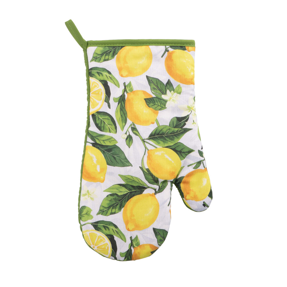 Набор прихваток для кухни Ardesto Sicilian lemons 18х20см, 18х30см, 100% полиэстер (верх), 100% хлопок (низ), зеленый (ART14LM)