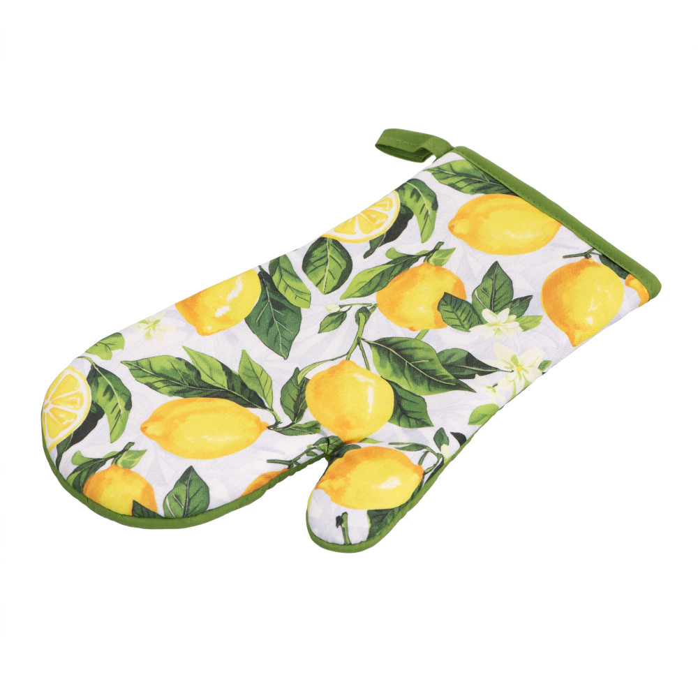 Набор прихваток для кухни Ardesto Sicilian lemons 18х20см, 18х30см, 100% полиэстер (верх), 100% хлопок (низ), зеленый (ART14LM)
