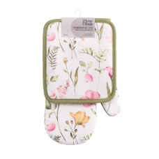 Набор прихваток для кухни Ardesto Spring flowers 18х20см, 18х30см, 100% полиэстер (верх), 100% хлопок (низ), белый (ART14FL)