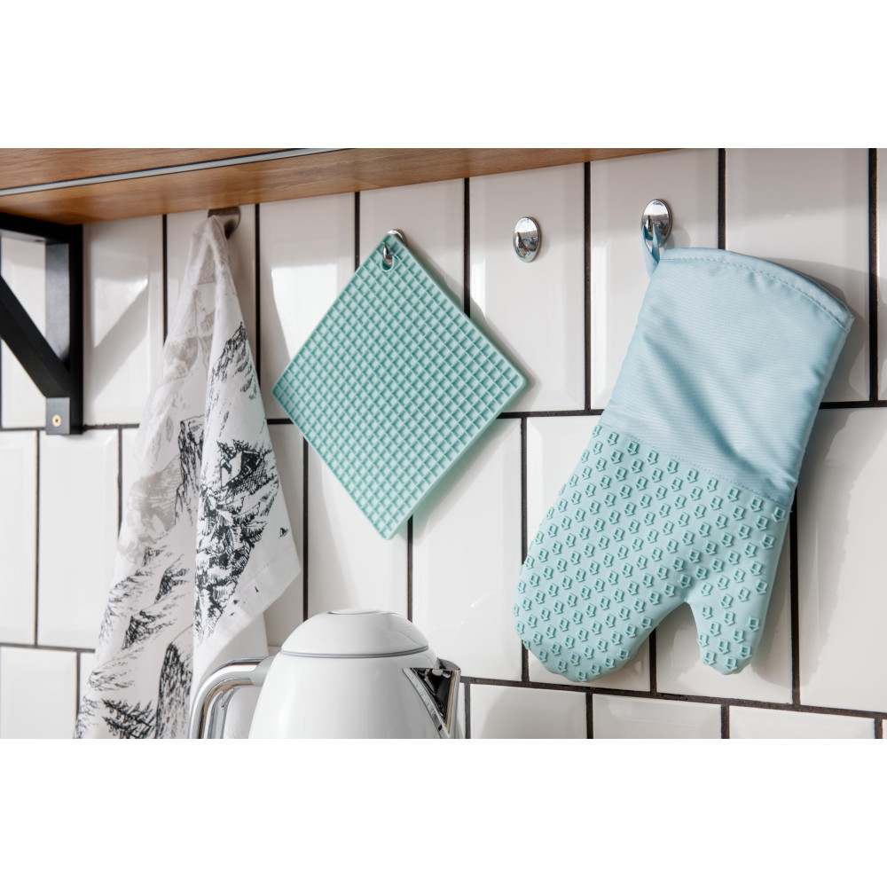 Перчатка-прихватка Ardesto Tasty Baking, 35х19см, силикон, хлопок, голубой (AR2327T)