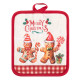 Набір прихваток для кухні Ardesto Christmas Gingerbread 18х20см, 18х30см, 100% поліестер (верх), 100% бавовна (низ), червоний (ART14HG)