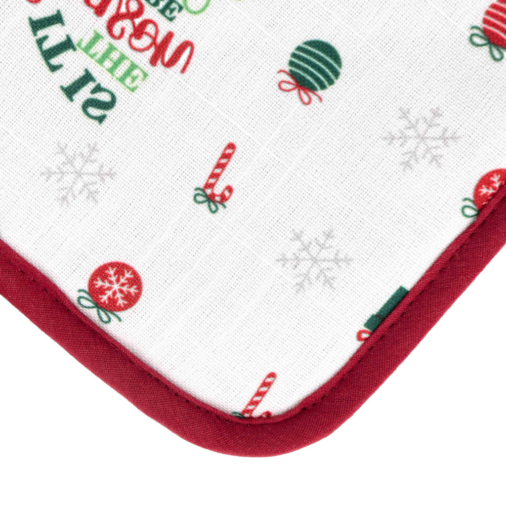 Набір прихваток для кухні Ardesto Christmas Tree 18х20см, 18х30см, 100% поліестер (верх), 100% бавовна (низ), зелений (ART14HT)