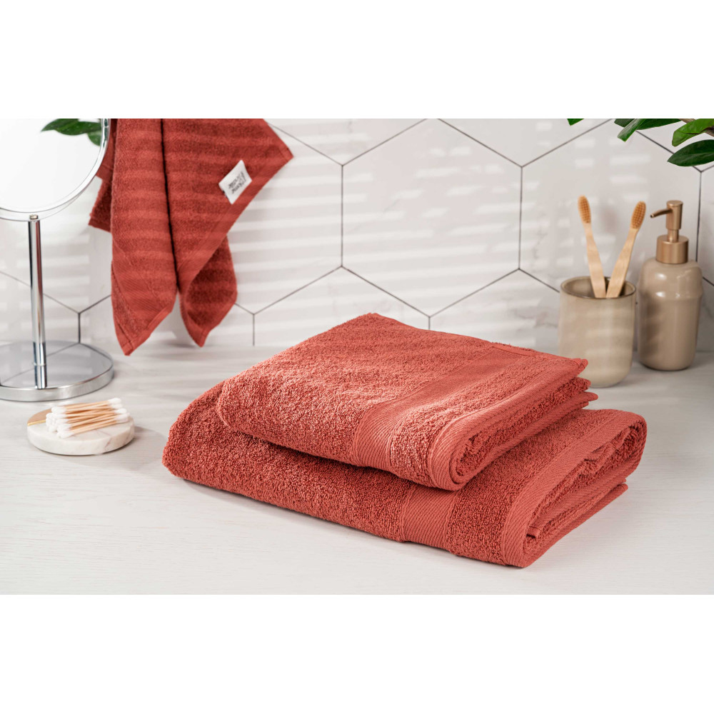 Полотенце махровое Ardesto SuperSoft, 70х140см, 100% хлопок, терракотовое (ART2270RT)