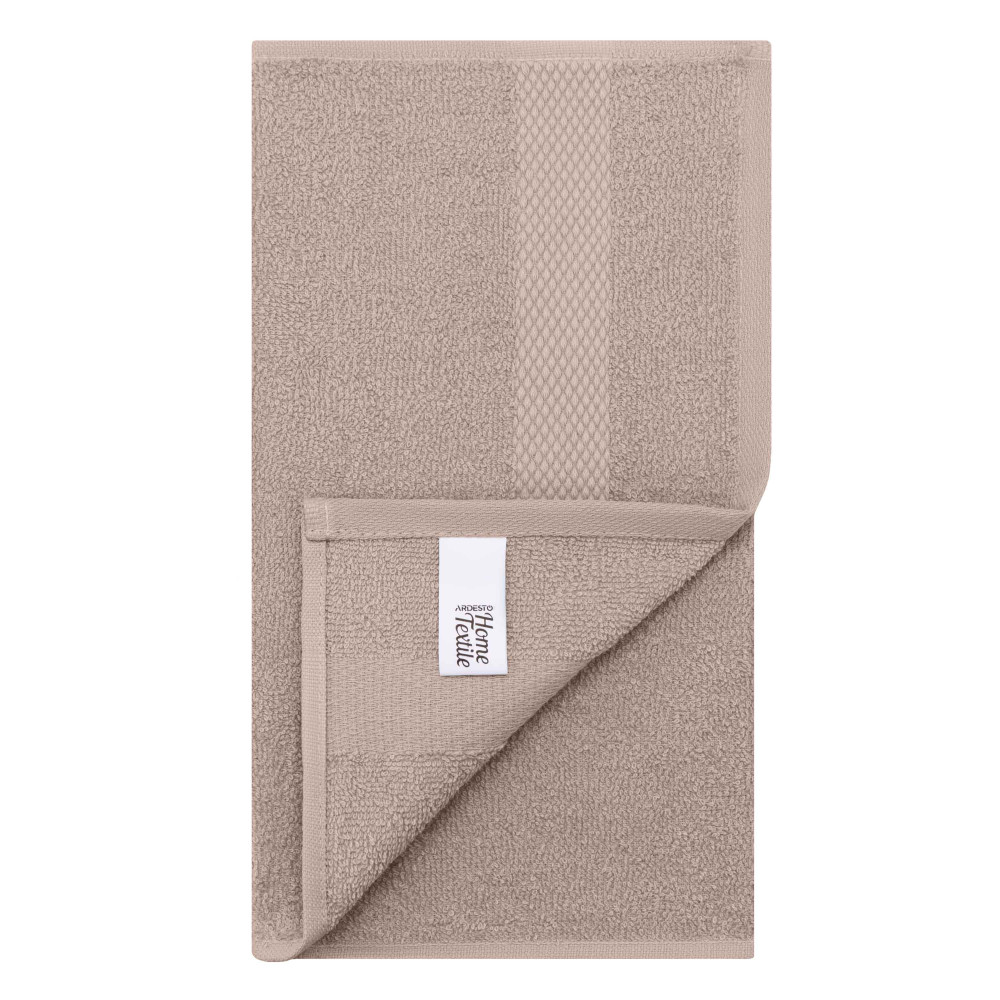 Полотенце махровое Ardesto Essence 30х50см, 100% хлопок, бежевое (ART2230BE)