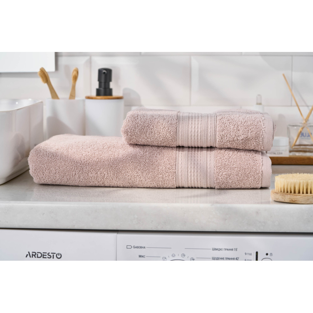 Полотенце махровое Ardesto SuperSoft, 70х140см, 100% хлопок, бежевое (ART2270NSP)