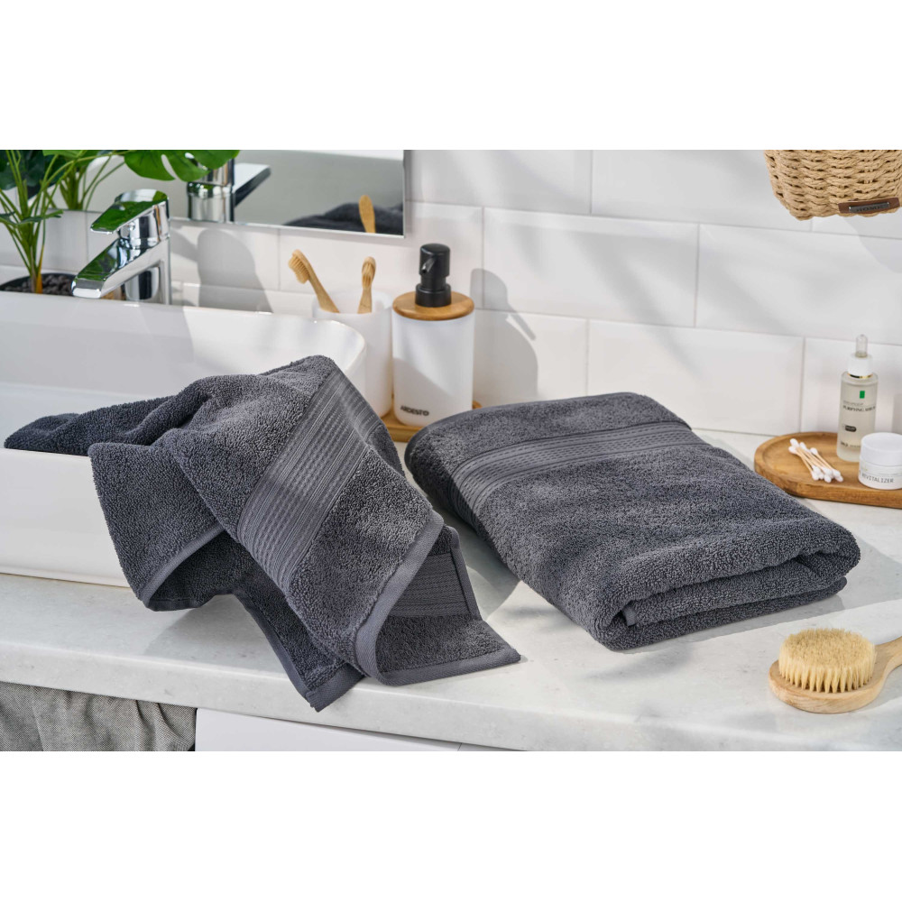 Полотенце махровое Ardesto SuperSoft, 70х140см, 100% хлопок, темно-серое (ART2270MC)