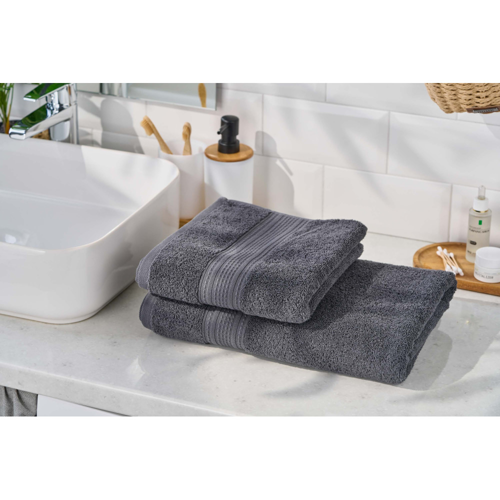 Полотенце махровое Ardesto SuperSoft, 70х140см, 100% хлопок, темно-серое (ART2270MC)
