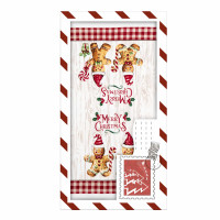 Подарочный набор полотенец в коробке Ardesto Christmas Gingerbread 38х63см, 2шт, 100% хлопок (ART3863HGB)